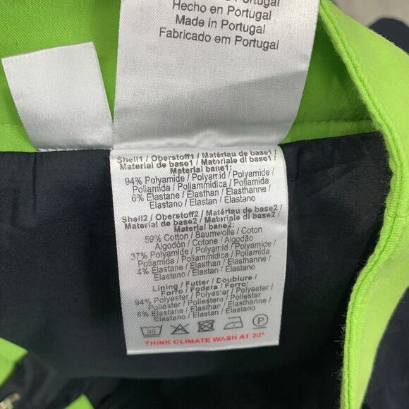 Golfino Skort Womens 4 Black Neon Green Peekaboo Pleated Techno Stretch Side Zip - Picture 13 of 15